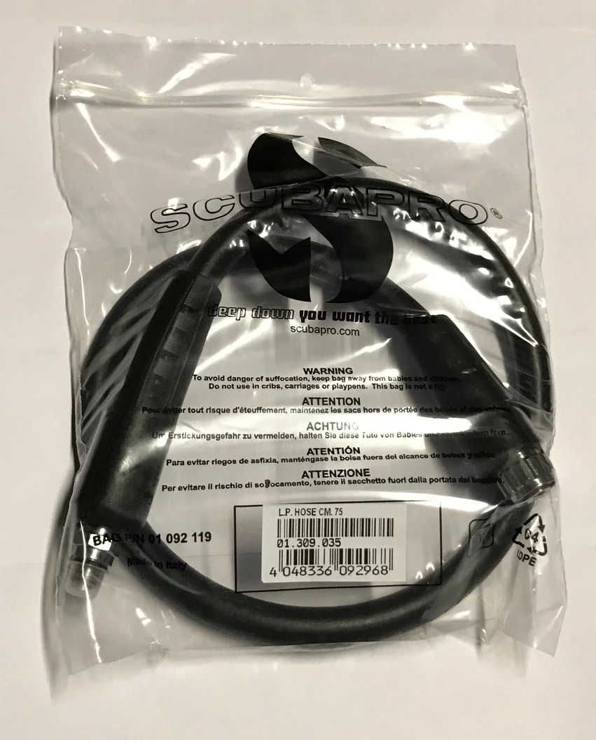 Scubapro SUPERFLOW Mitteldruckschlauch Für Atemregler 75 Cm 3/8'' Anschluß 1 Scubapro SUPERFLOW Mitteldruckschlauch Für Atemregler 75 Cm 3/8'' Anschluß