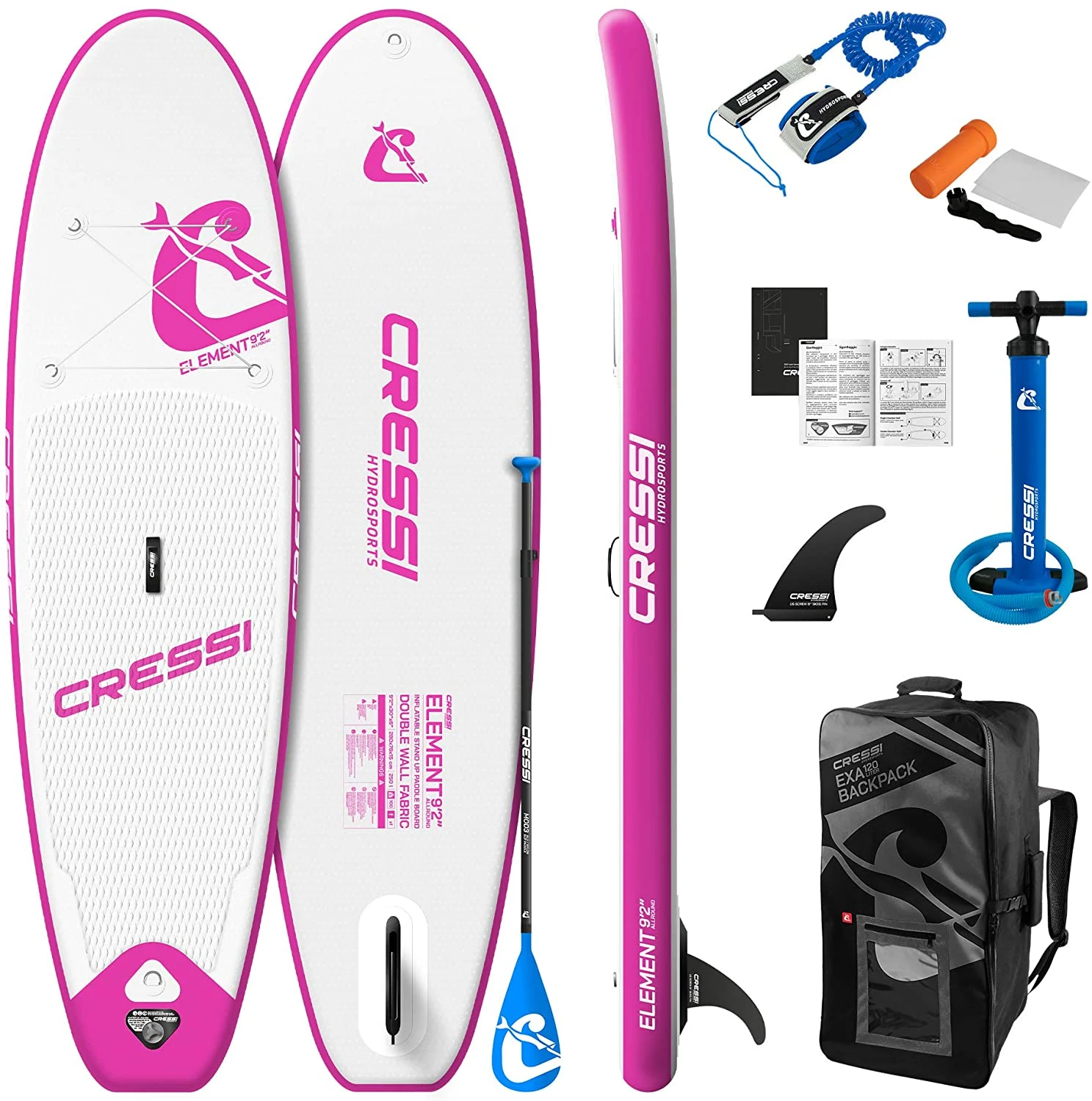 CRESSI ELEMENT ALL ROUND ISUP SET 9'2" SUP Stand Up Paddling Board 1 CRESSI ELEMENT ALL ROUND ISUP SET 9'2" SUP Stand Up Paddling Board