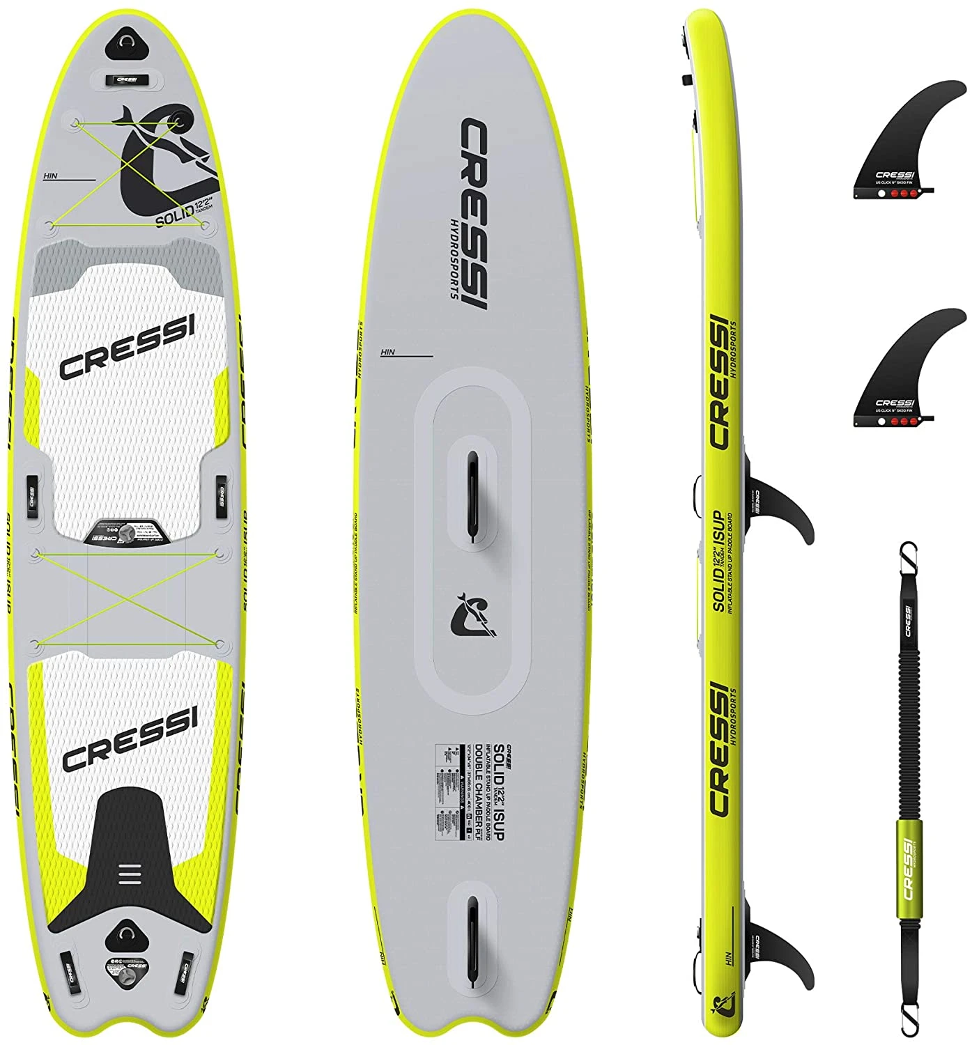 CRESSI SOLID TANDEM DC ISUP Doppelkammer 12'2" Aufblasbares SUP 1 CRESSI SOLID TANDEM DC ISUP Doppelkammer 12'2" Aufblasbares SUP